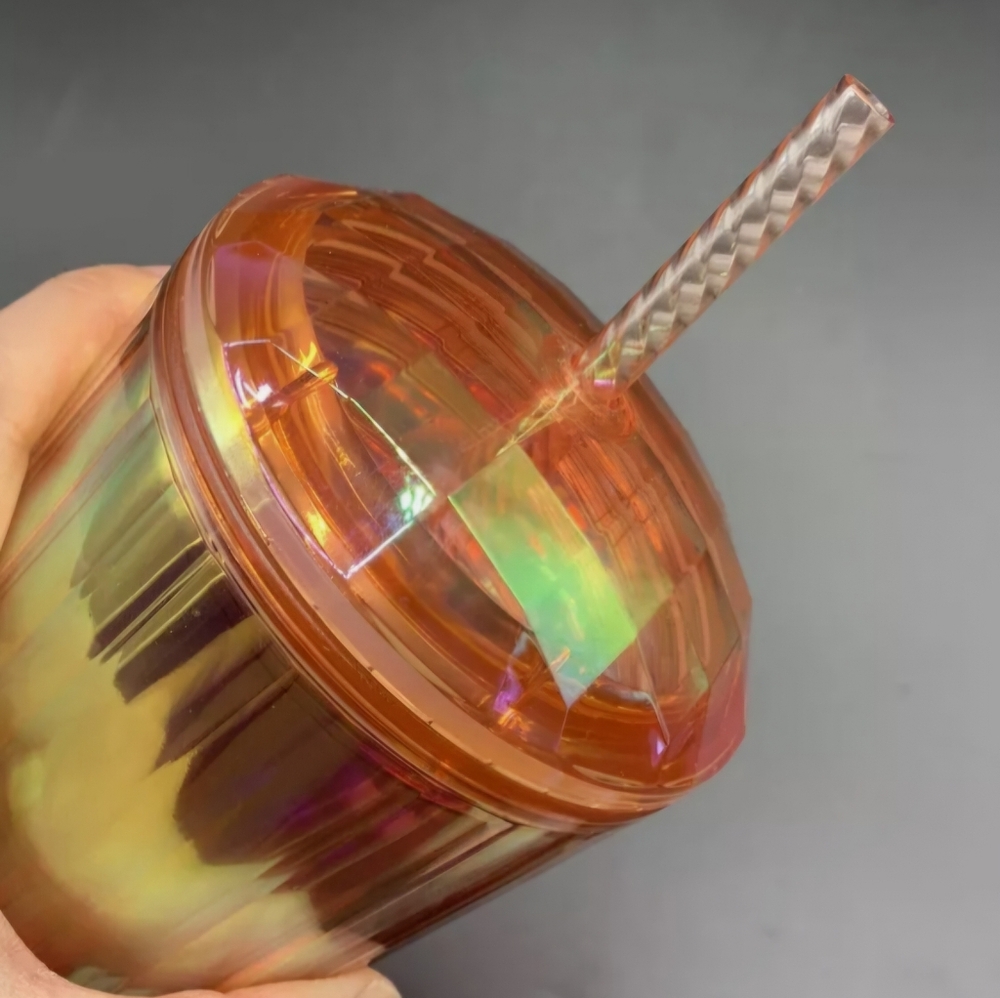 Starbucks 2020 Rose Gold Iridescent Dome Kaleidoscope 24oz Venti Tumbler Cup - Picture 4 of 4